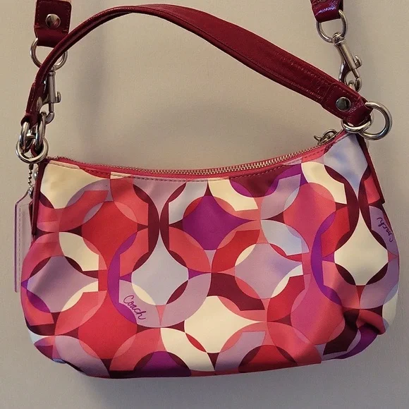 Coach Kalideoscope Pink Multicolor Geometric Shoulder Bag Crossbody 14736 - Picture 6 of 16